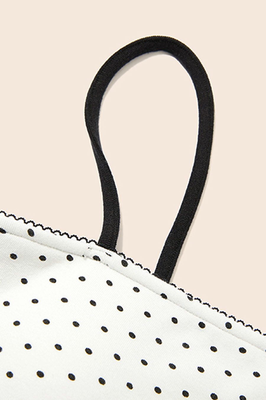 Polka Dot Bow Detail Cami|yescci-YESCCI.com