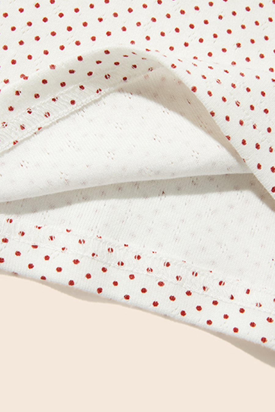 Lace Trim Polka Dot Cami|yescci