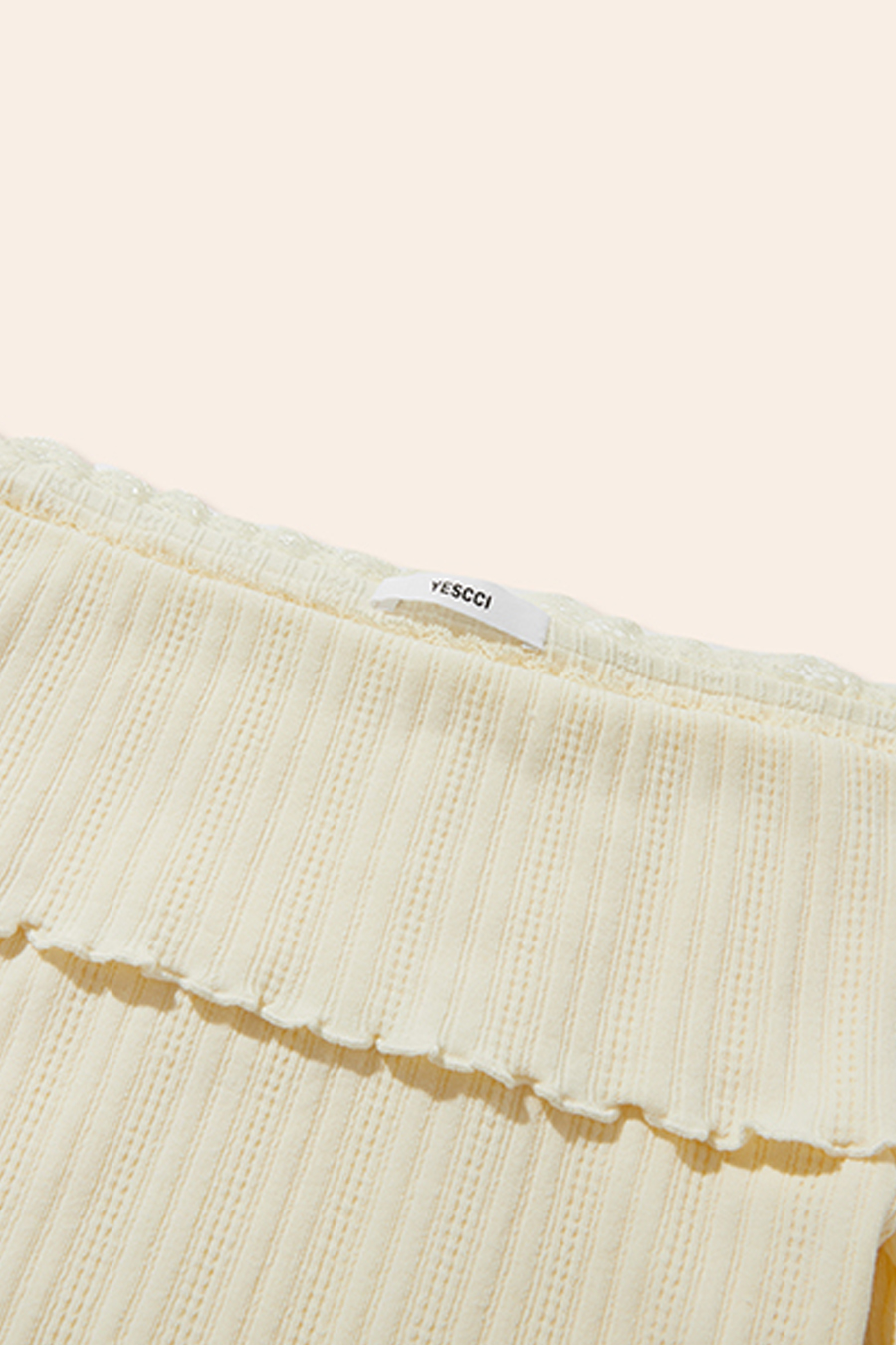 Textured Off-Shoulder Top|yescci-YESCCI.com