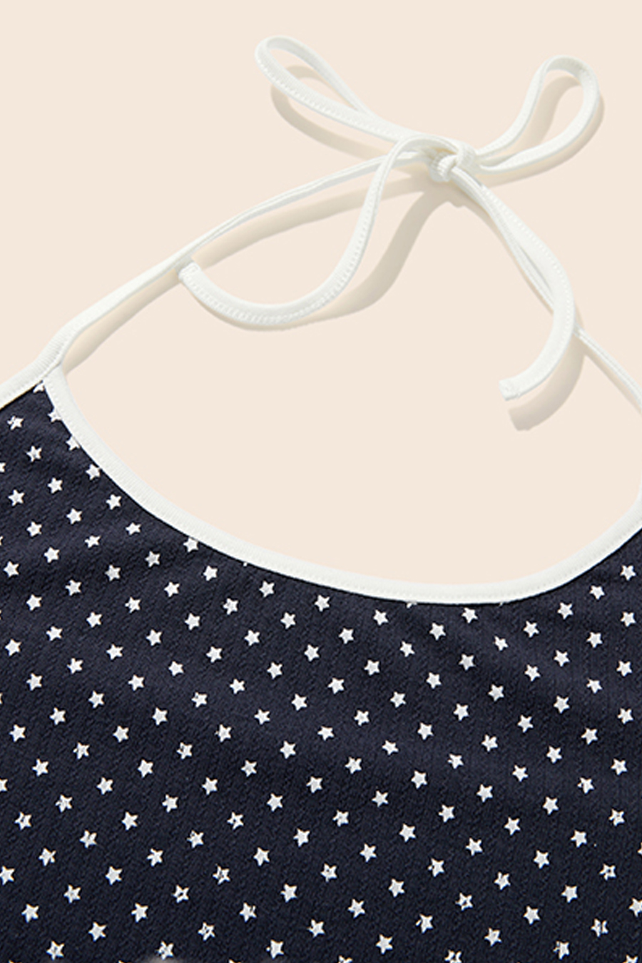 Polka Dot Halter Tie Cami Top|yescci-YESCCI.com