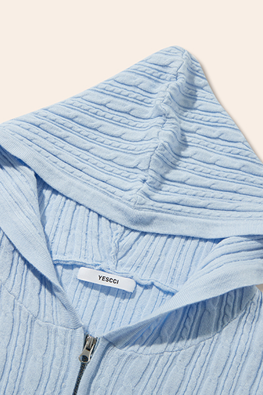 Preppy Style Knit Hooded Cardigan|yescci-YESCCI.com