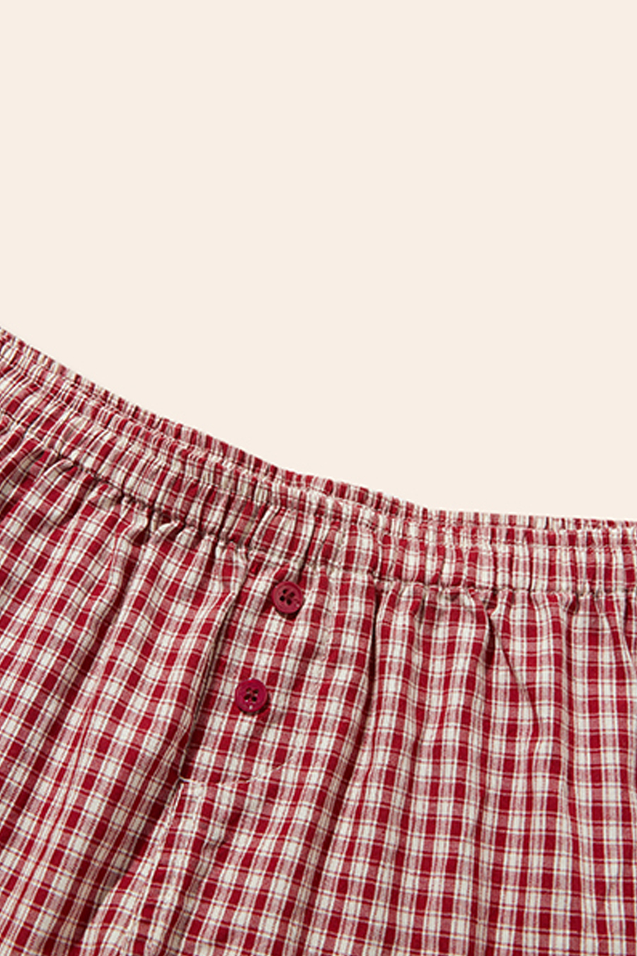 Plaid Button Shorts|yescci-YESCCI.com