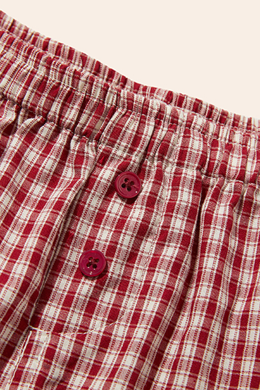Plaid Button Shorts|yescci-YESCCI.com