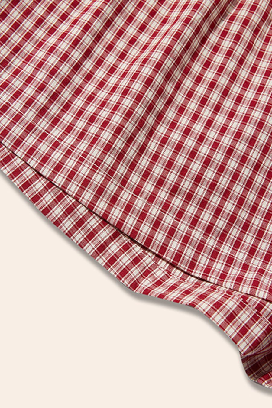 Plaid Button Shorts|yescci-YESCCI.com
