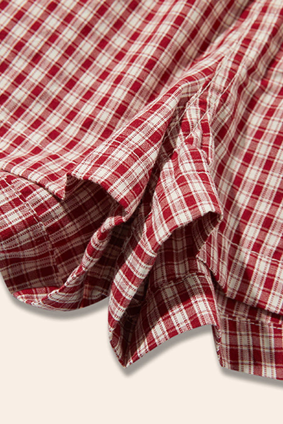 Plaid Button Shorts|yescci-YESCCI.com