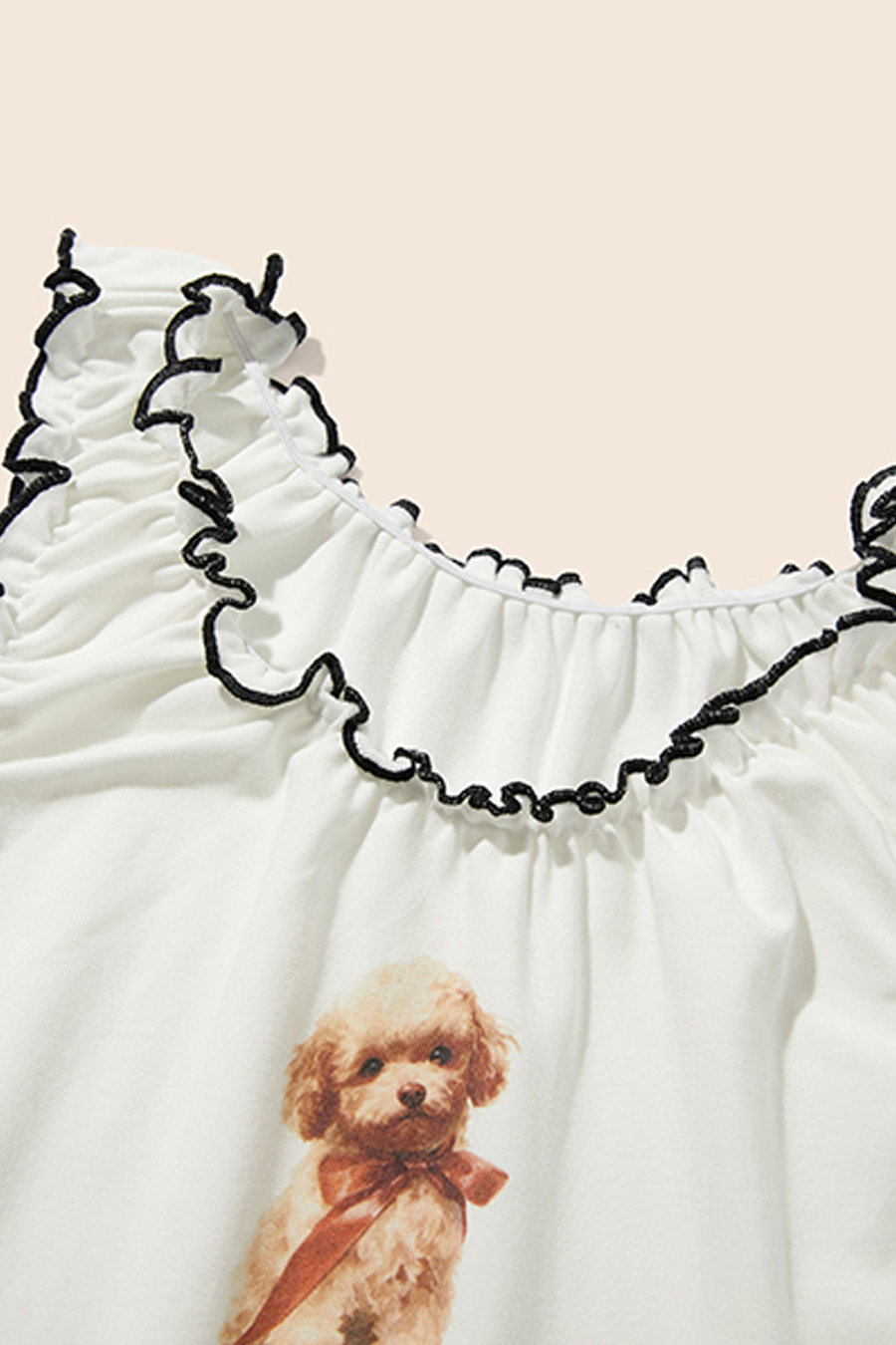 Ruffled Dog Tank Top|yescci-YESCCI.com