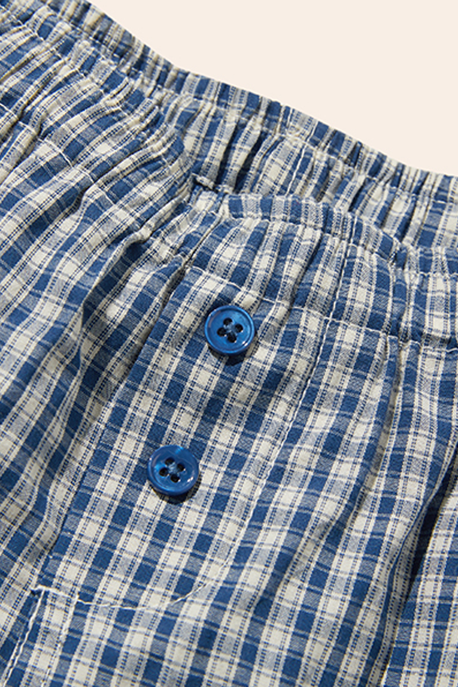 Plaid Button Shorts|yescci-YESCCI.com