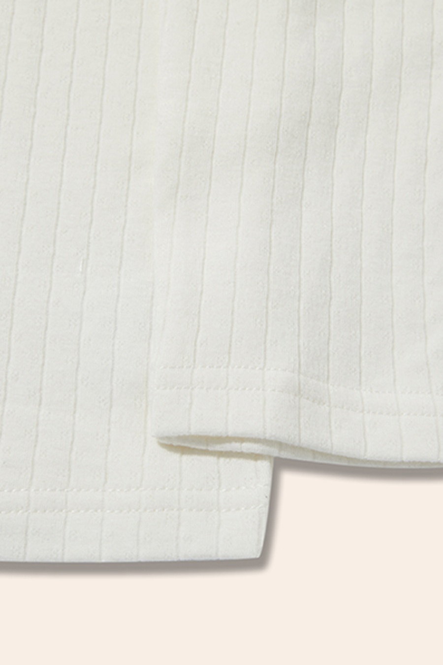 U-Neck Lace Trim T-Shirt|yescci-YESCCI.com