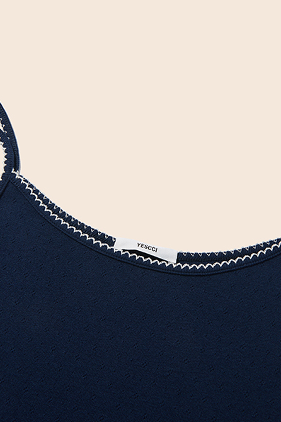 Floral Lace Trim Cami|yescci-YESCCI.com