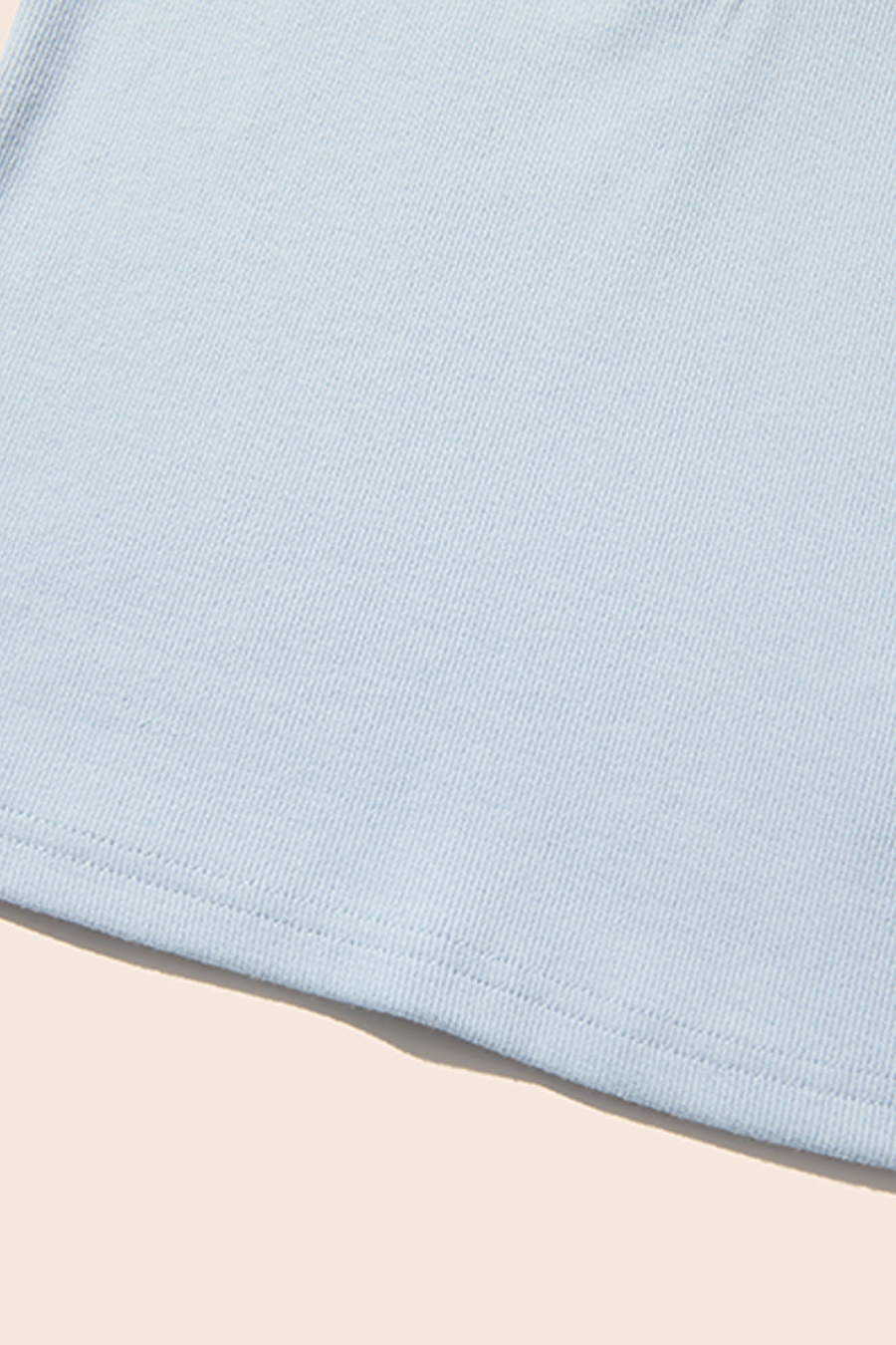 Button Placket Ribbed Polo Tee|yescci-YESCCI.com