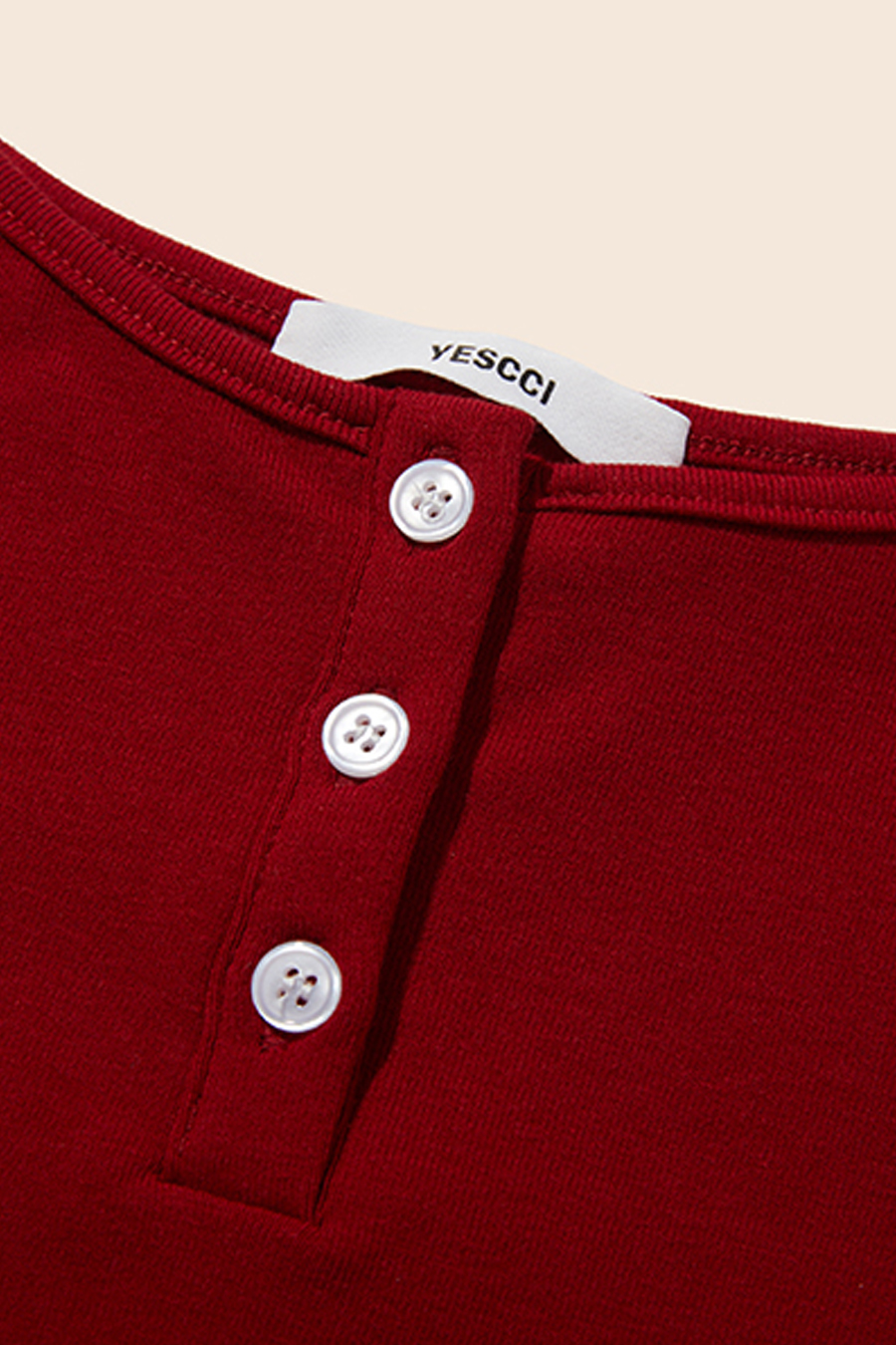 Henley Neck Cami Top|yescci-YESCCI.com