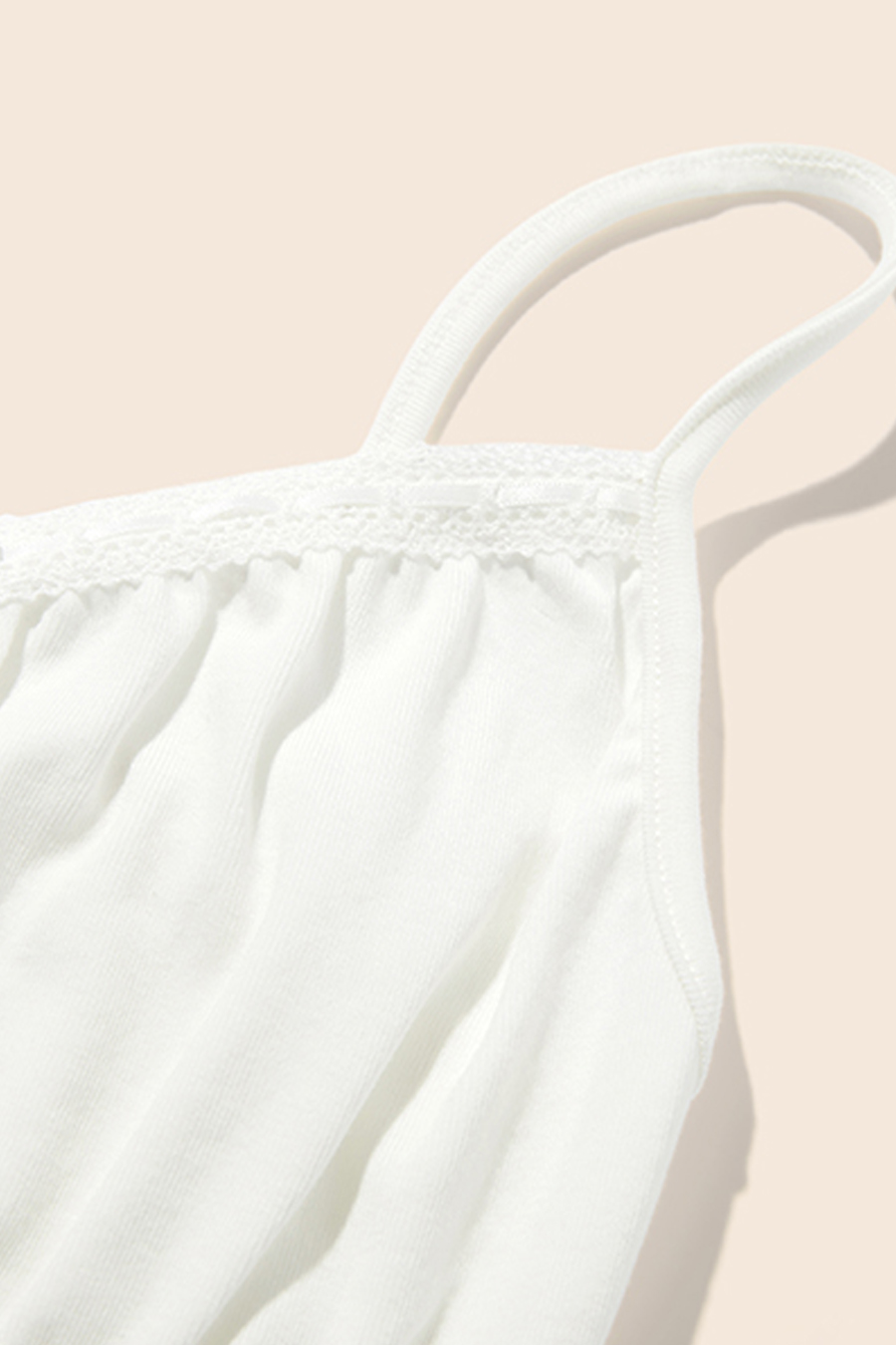 Coquette Lace Trim V-Neck Cami|yescci-YESCCI.com