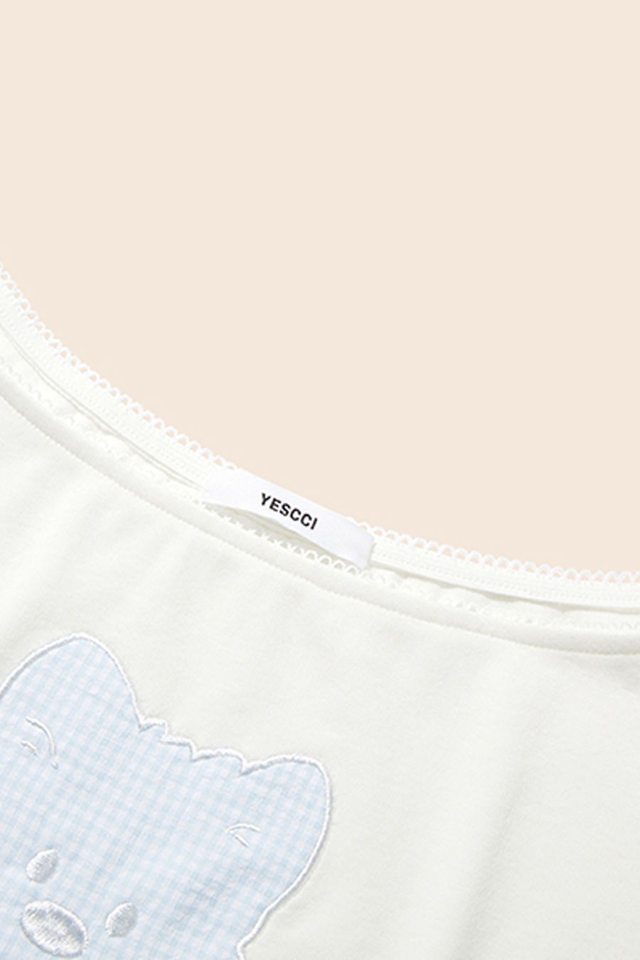 Cute Animal Patch Off-Shoulder Tee|yescci-YESCCI.com