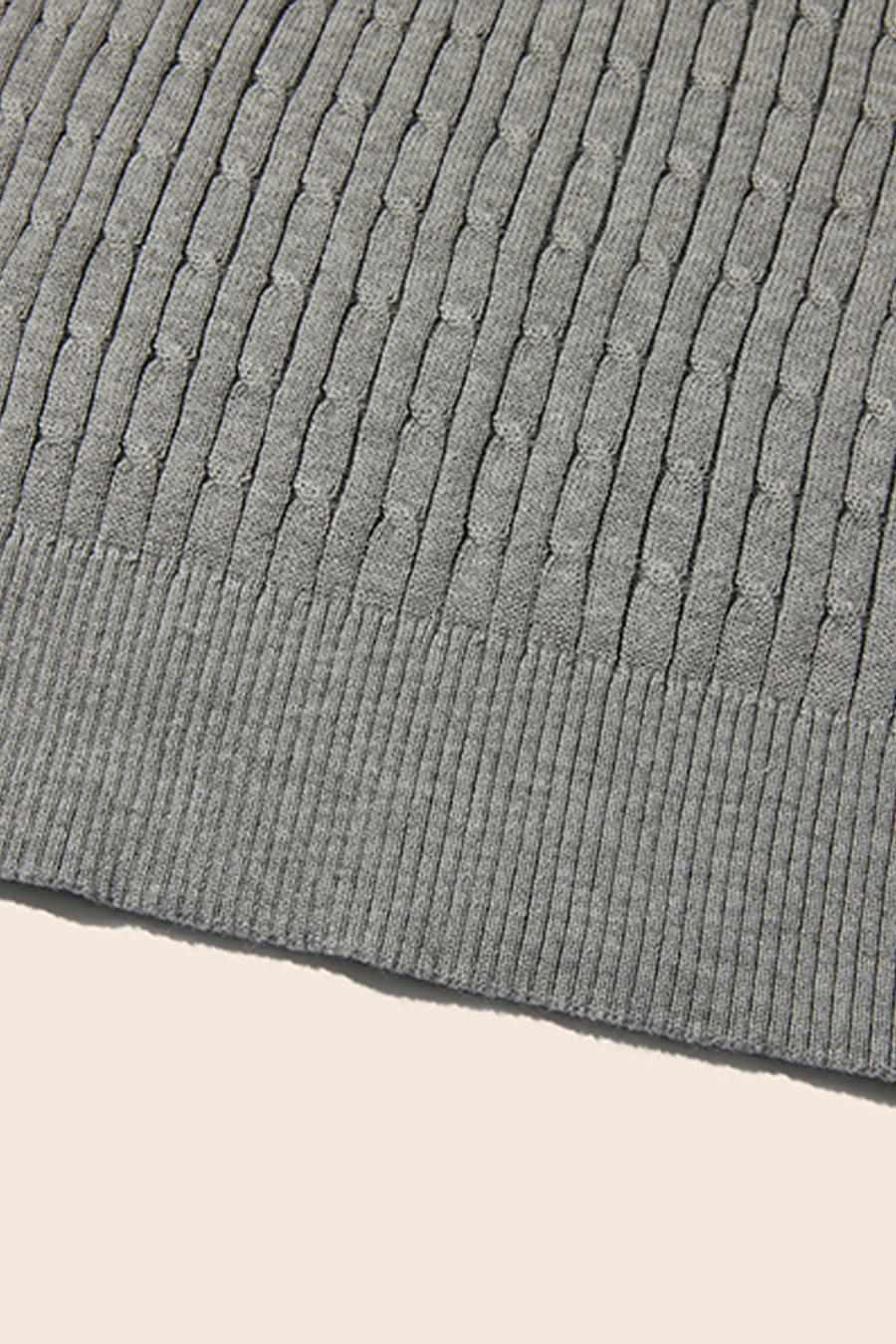 Henley Cable Knit Sweater|yescci-YESCCI.com