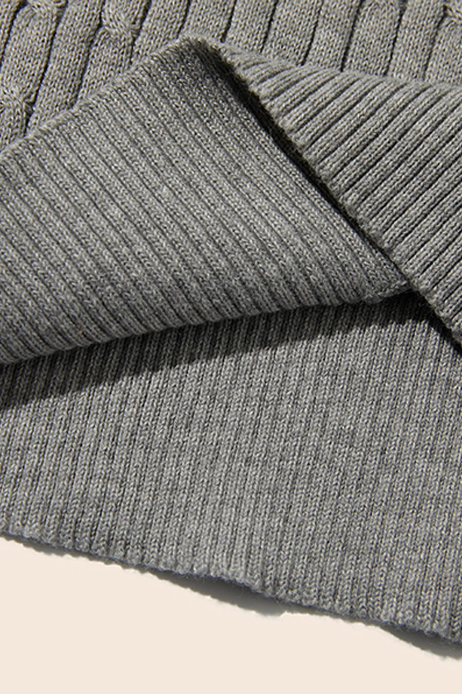 Henley Cable Knit Sweater|yescci-YESCCI.com