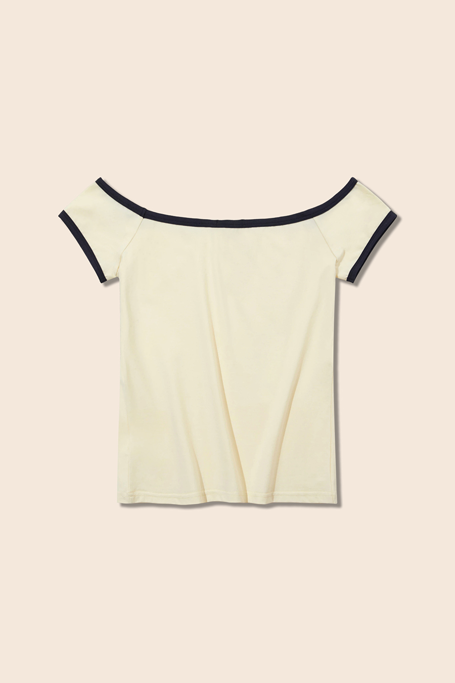 Star Print Off-Shoulder Tee|yescci-YESCCI.com