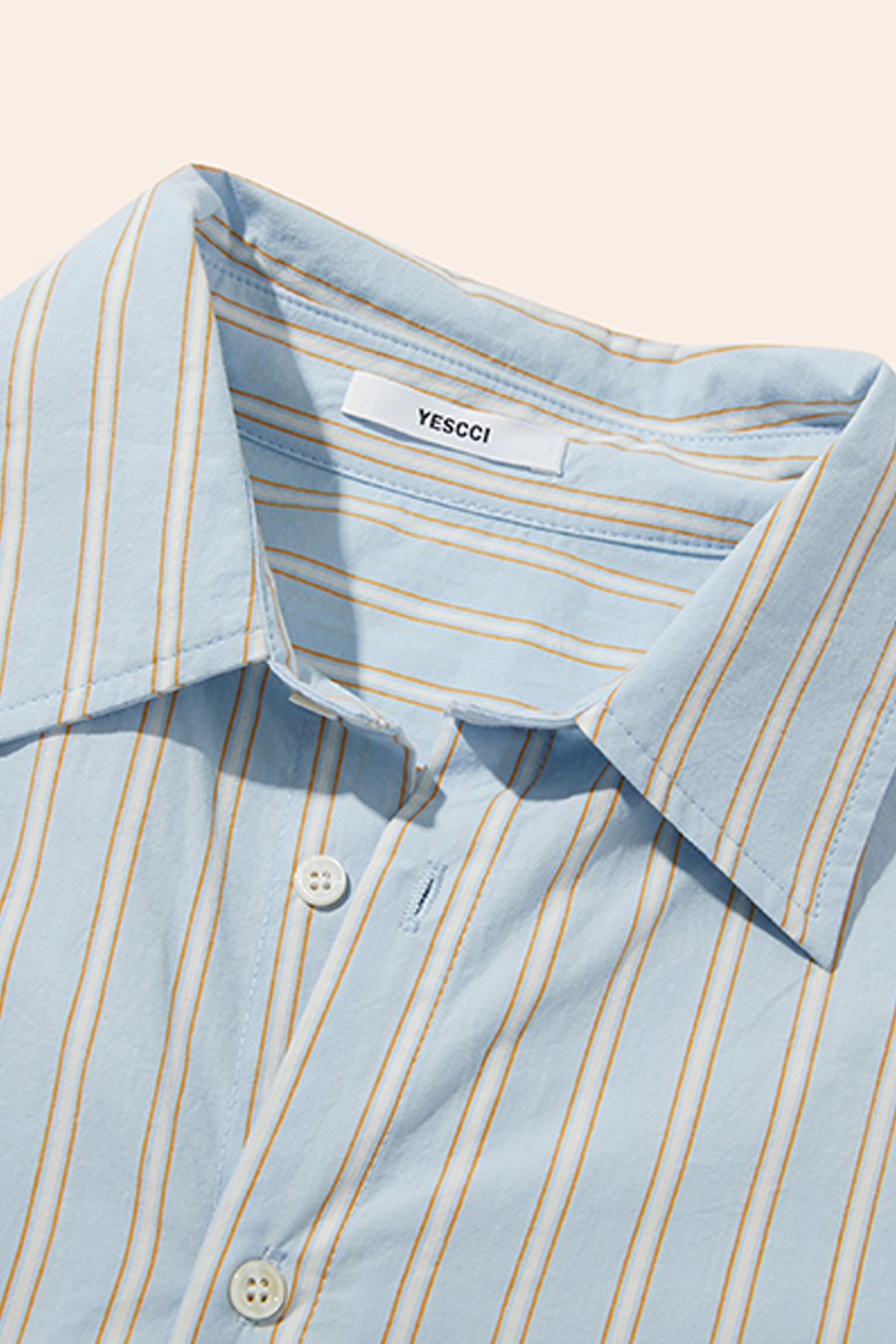 Blue Striped Shirt|yescci-YESCCI.com