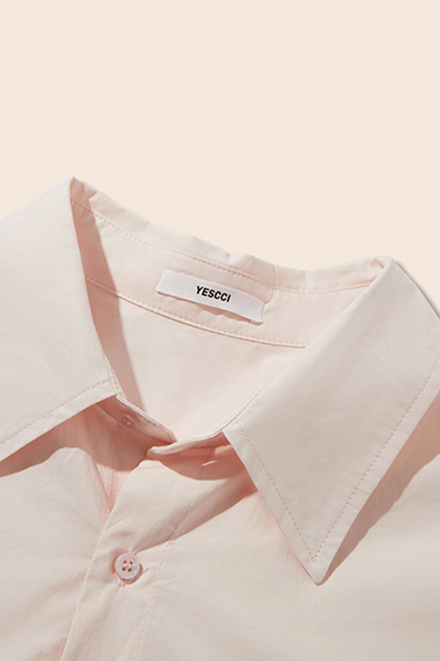 Pink Casual Shirt|yescci-YESCCI.com