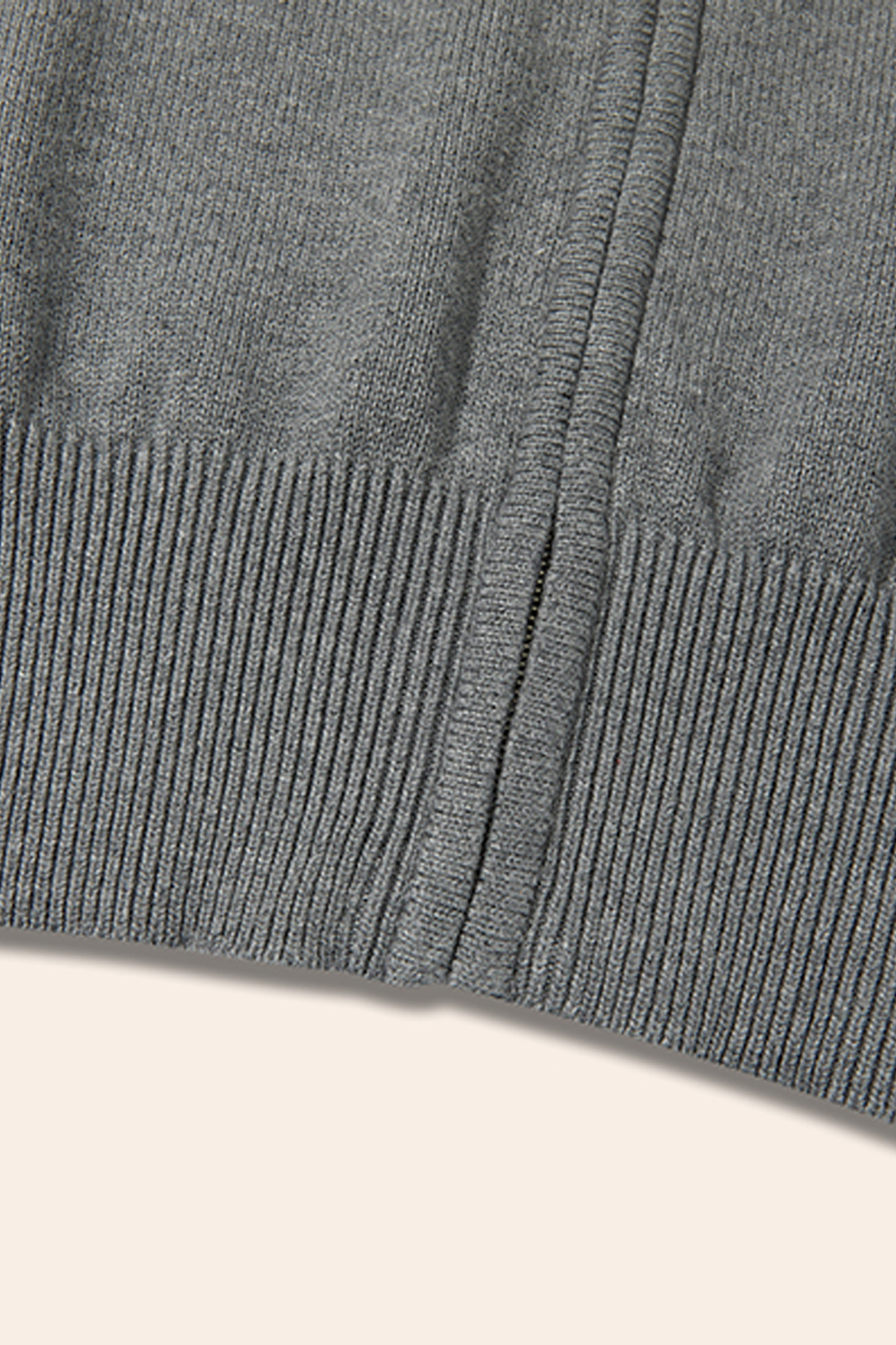 Mock Neck Zip-Up Knit Cardigan|yescci-YESCCI.com
