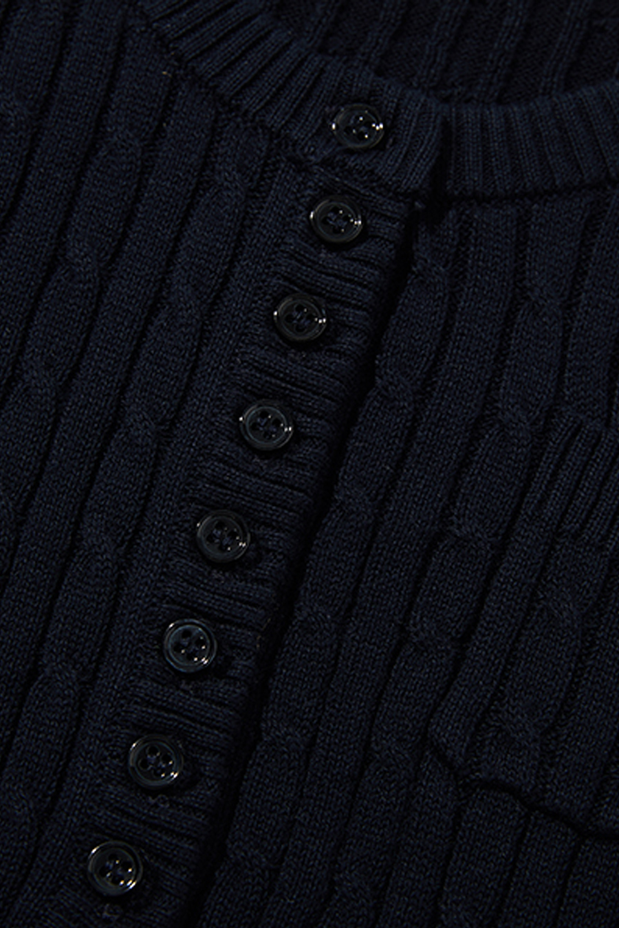 Henley Cable Knit Sweater|yescci-YESCCI.com