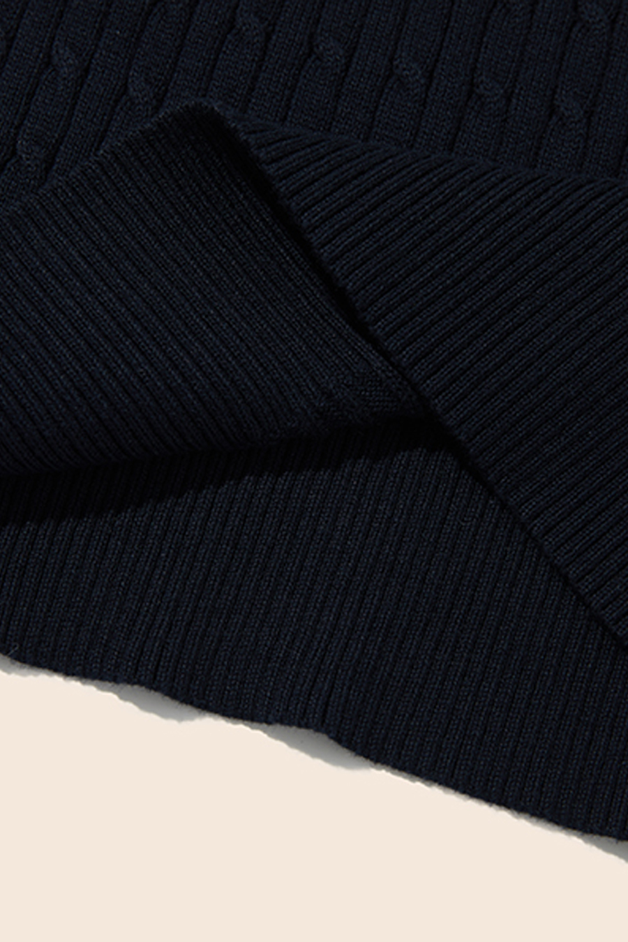 Henley Cable Knit Sweater|yescci-YESCCI.com