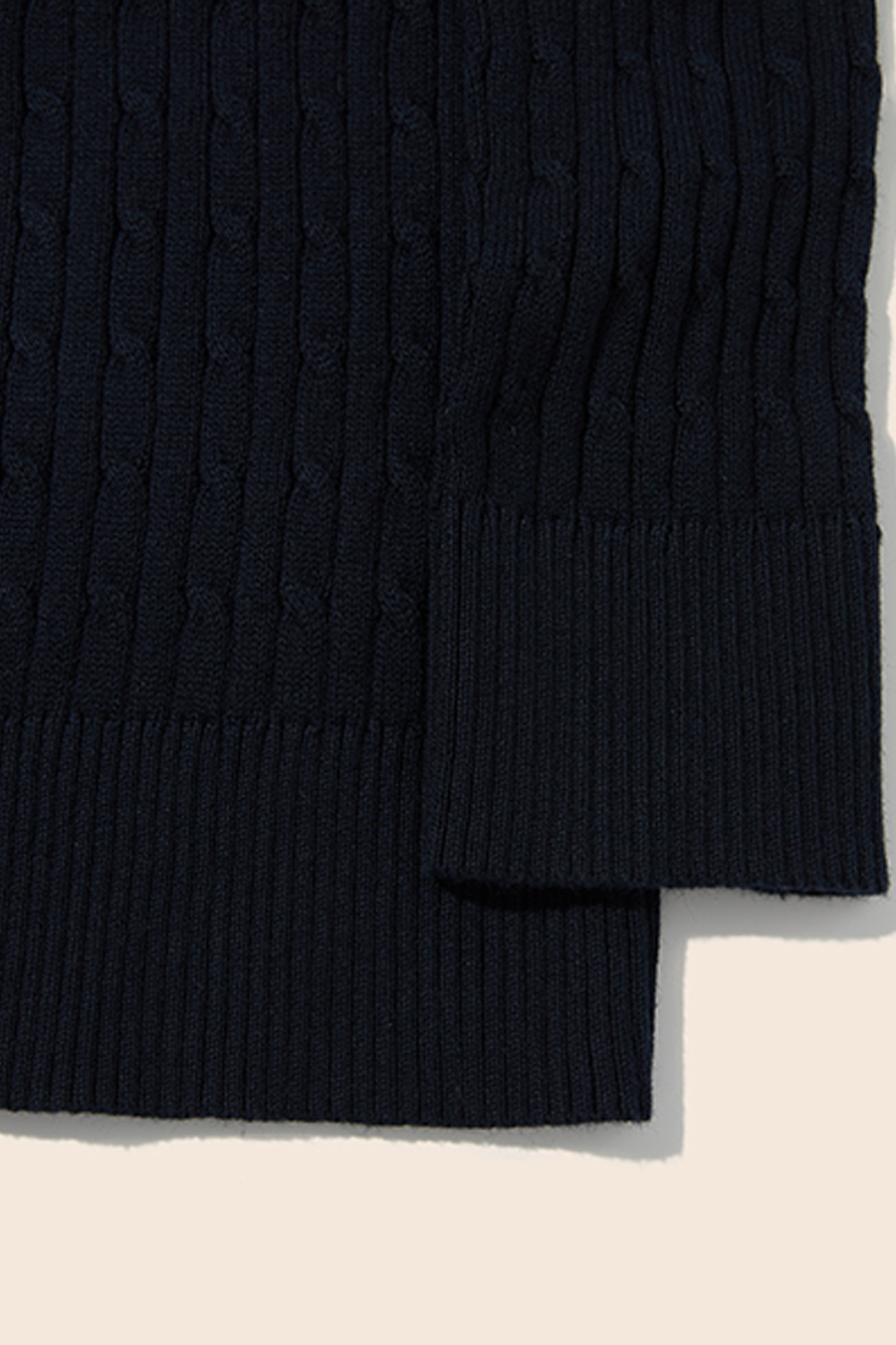 Henley Cable Knit Sweater|yescci-YESCCI.com