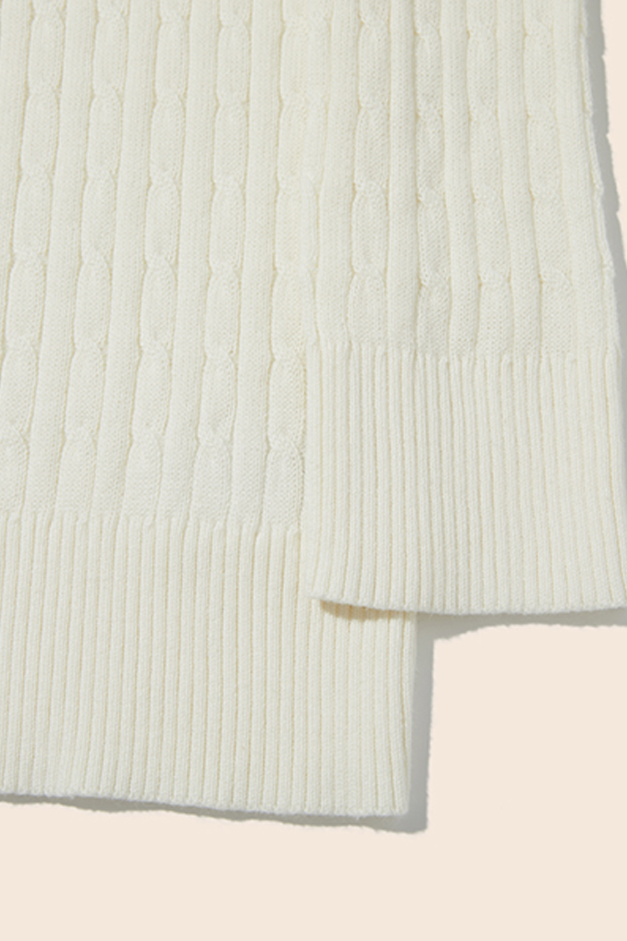 Henley Cable Knit Sweater|yescci-YESCCI.com