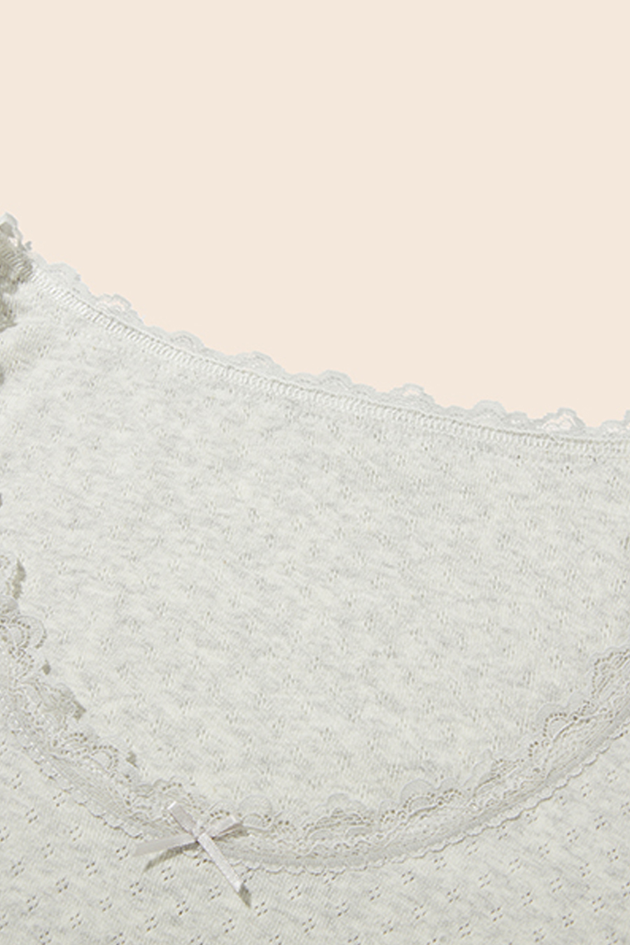 U-Neck Lace T-Shirt|yescci-YESCCI.com