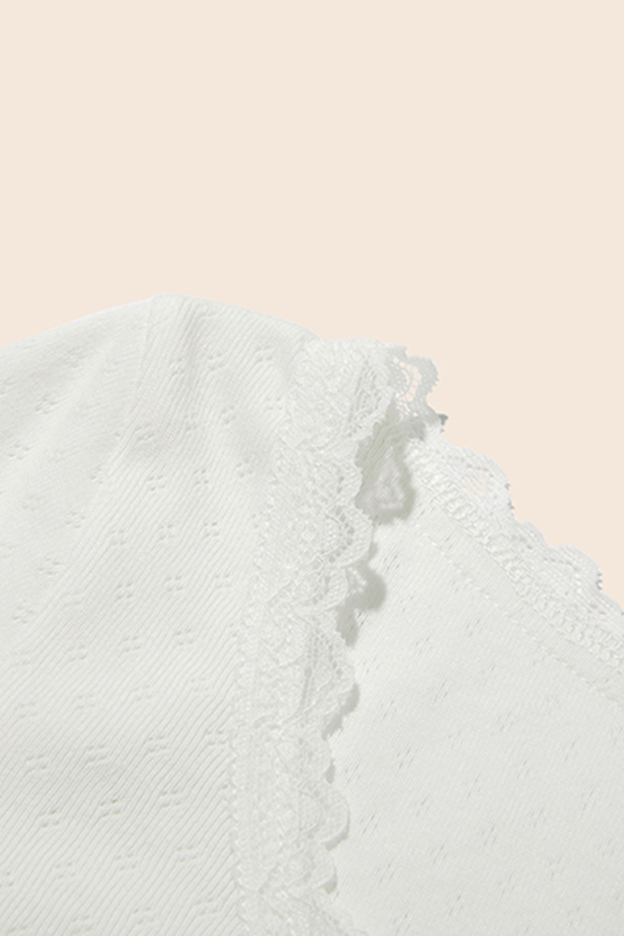 U-Neck Lace T-Shirt|yescci-YESCCI.com