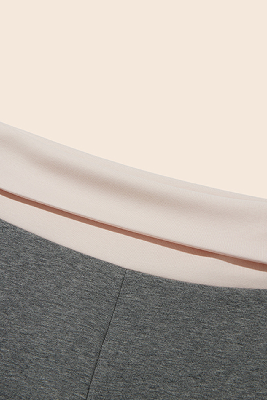 Contrast Waist Wide Leg Pants|yescci-YESCCI.com