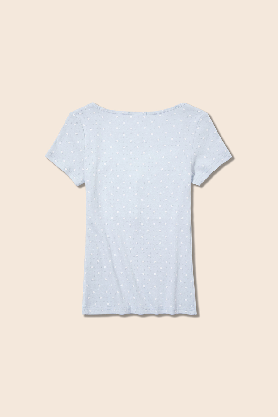 Polka Dot Faux Two-Piece T-Shirt|yescci-YESCCI.com