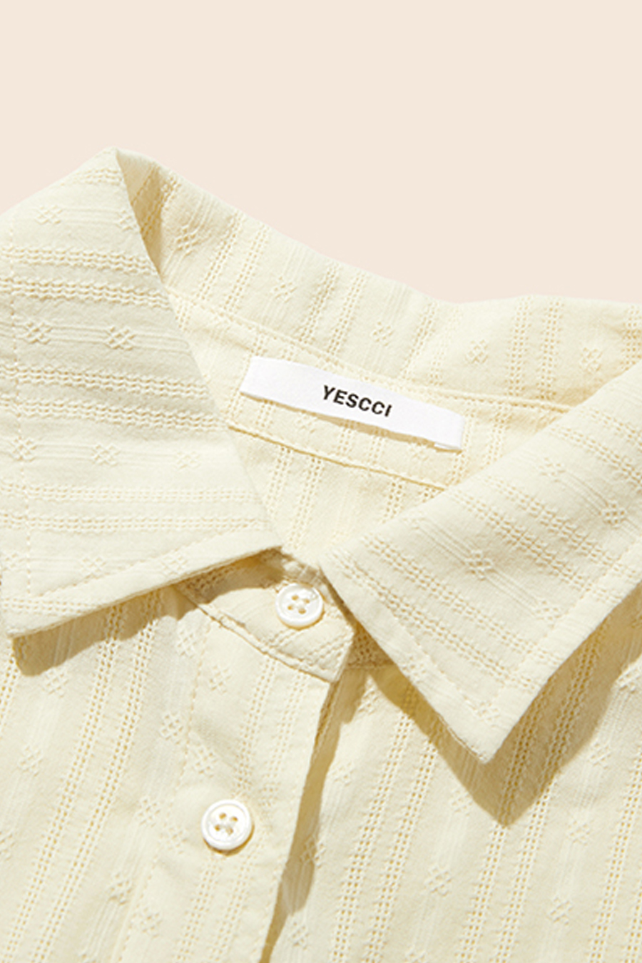 Casual Fitted Textured Shirt|yescci-YESCCI.com