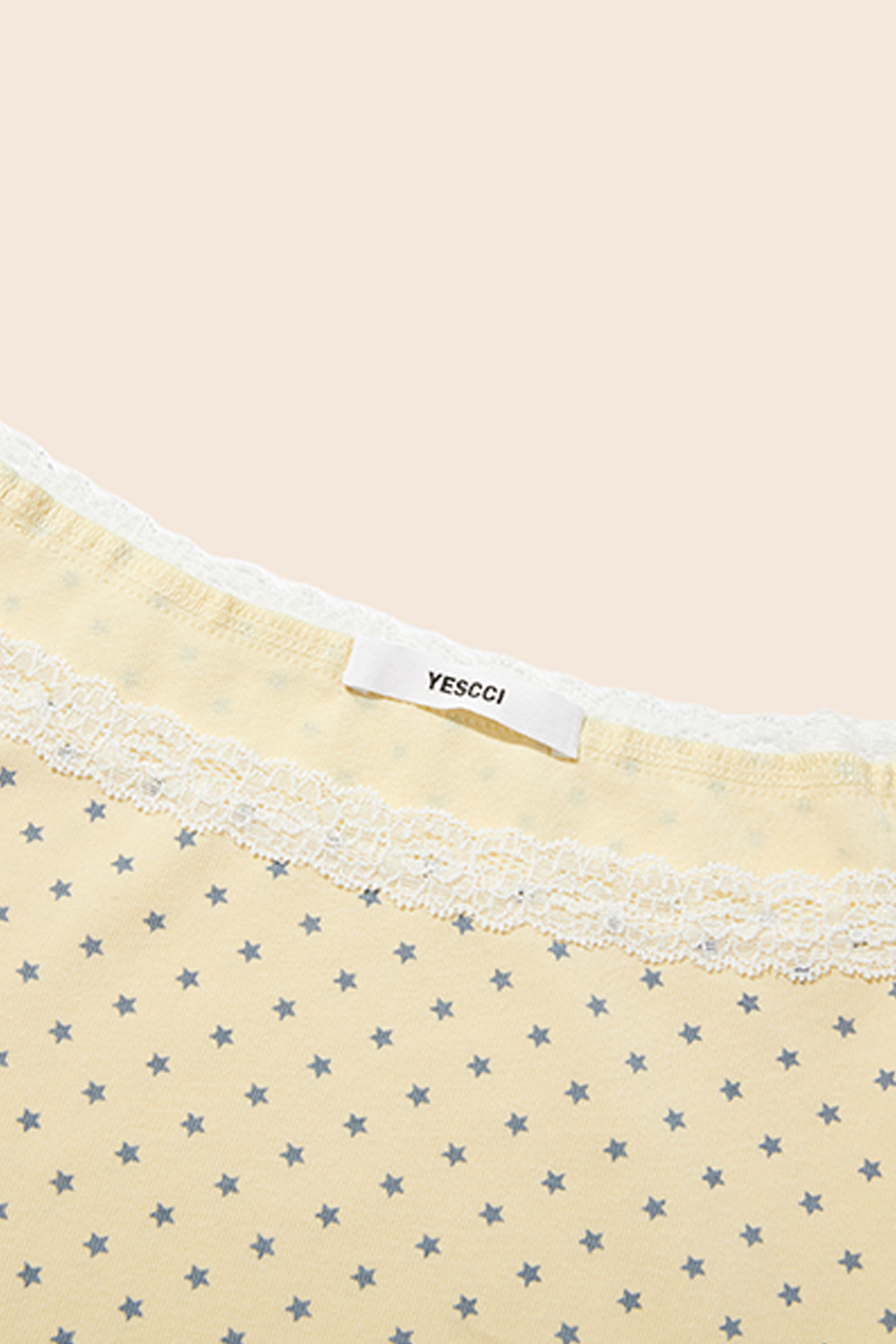 Polka Dot Lace Trim Off-Shoulder Top|yescci-YESCCI.com