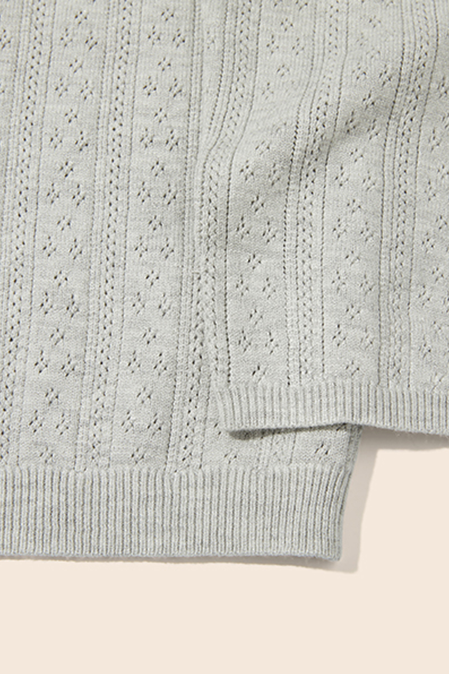 Scallop Trim Button Knit Top|yescci-YESCCI.com