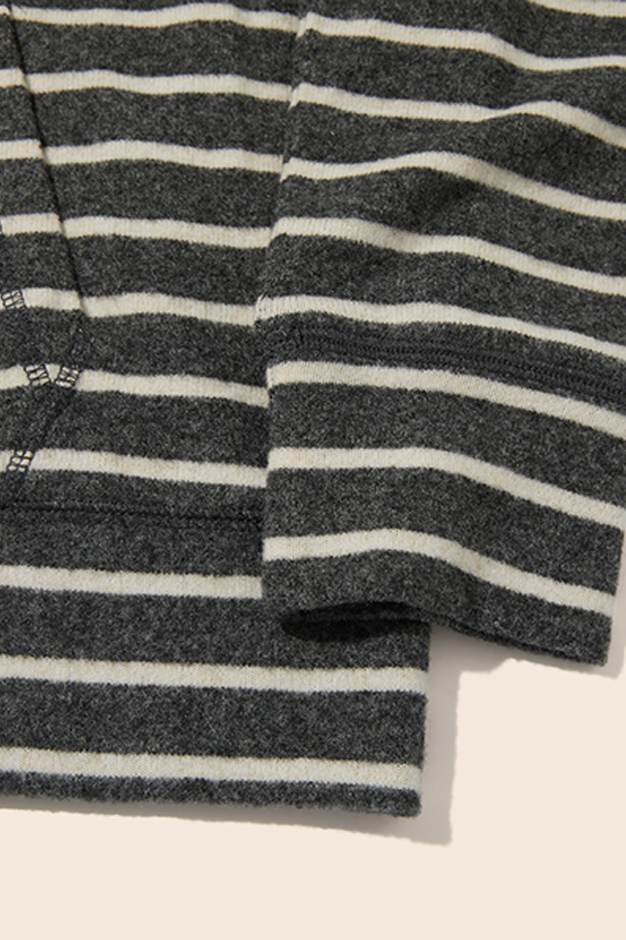 Nautical Stripe Zip Hoodie|yescci-YESCCI.com