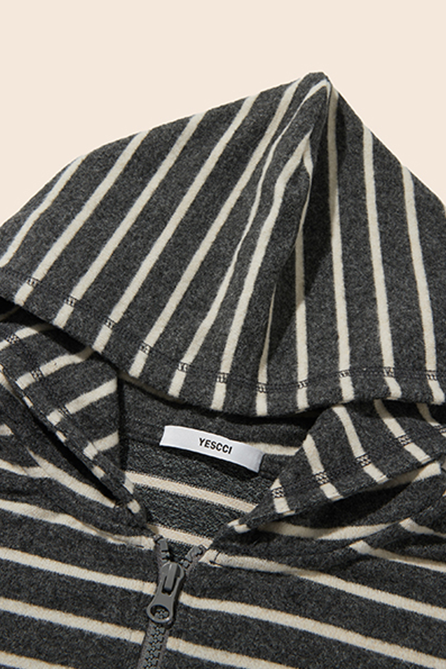 Nautical Stripe Zip Hoodie|yescci-YESCCI.com