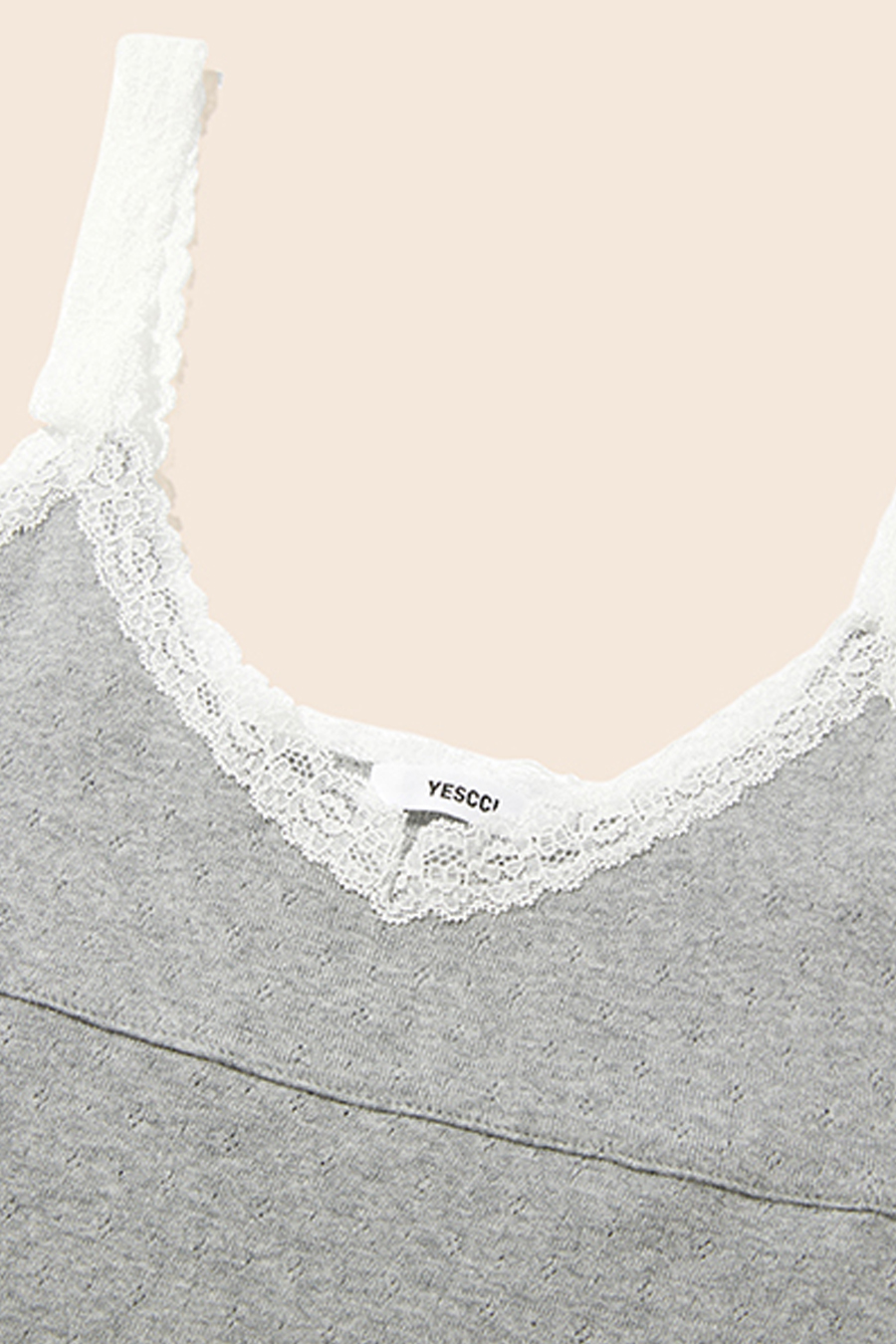 V-Neck Lace Camisole | yescci-YESCCI.com