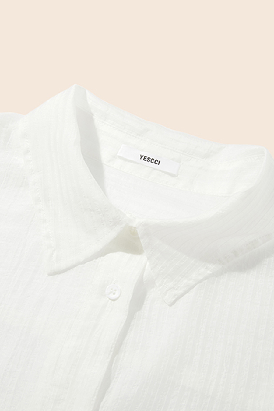 Stripe Long Sleeve Shirt|yescci-YESCCI.com
