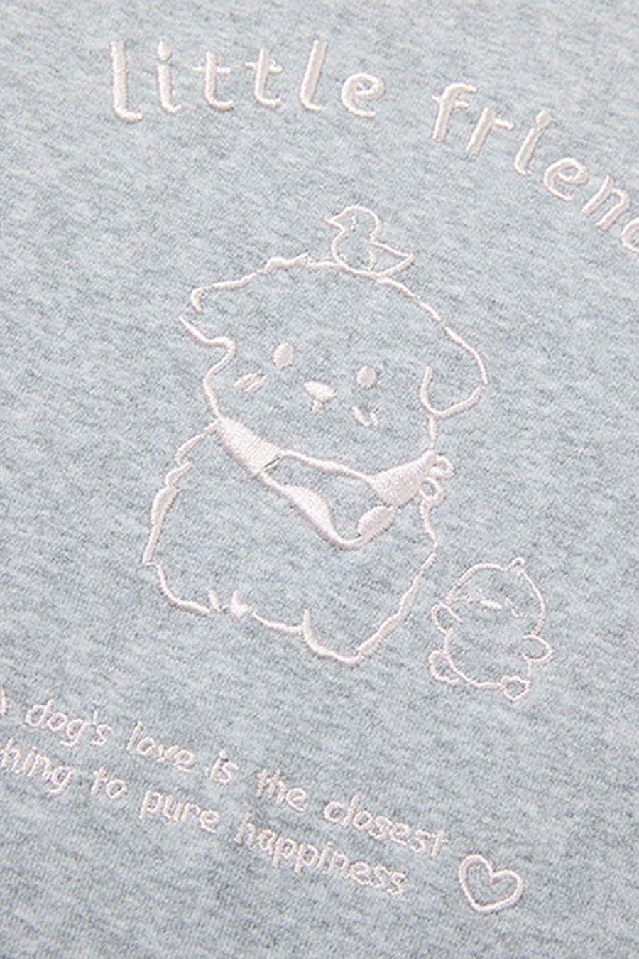 U-Neck Puppy Graphic Top|yescci