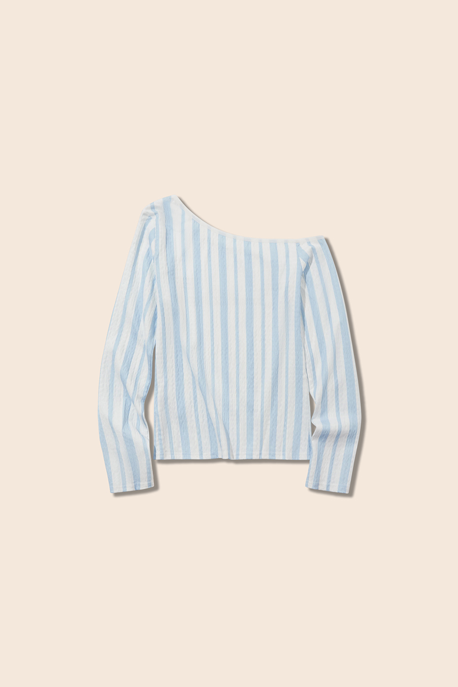 Loose Striped Off-Shoulder Top|yescci