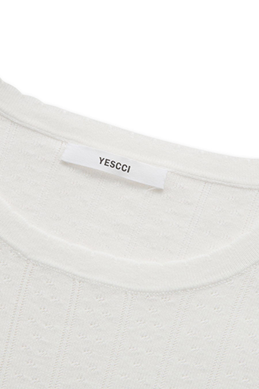 Textured Crew Neck Tee|yescci-YESCCI.com