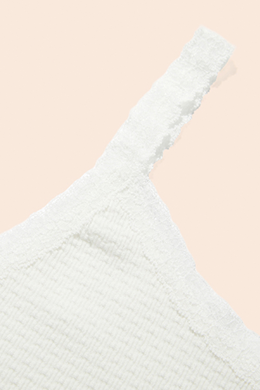 Lace Trim Waffle Knit Cami Top|yescci-YESCCI.com