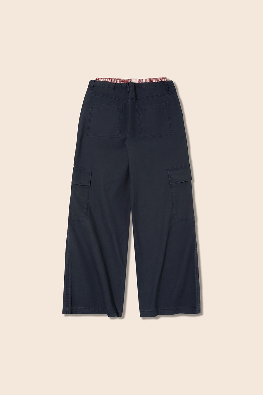 Double Waistband Wide Leg Cargo Pants|yescci