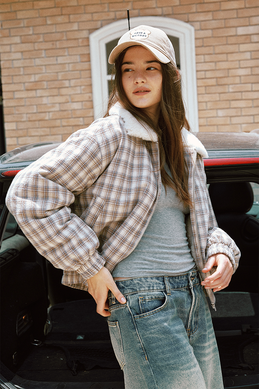 Fleece Lined Plaid Jacket|yescci-YESCCI.com
