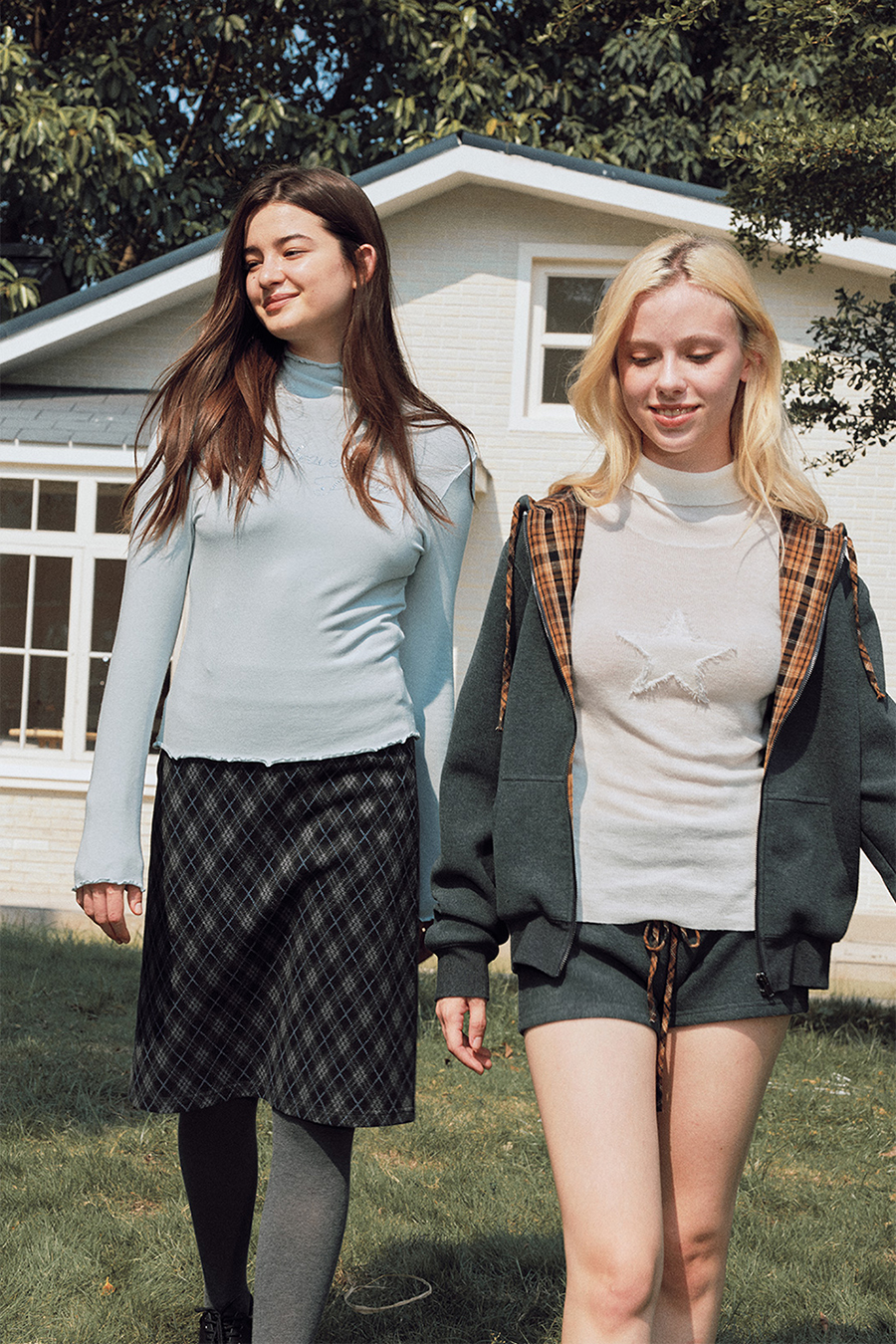 Star Detail Turtleneck Knit Top|yescci-YESCCI.com