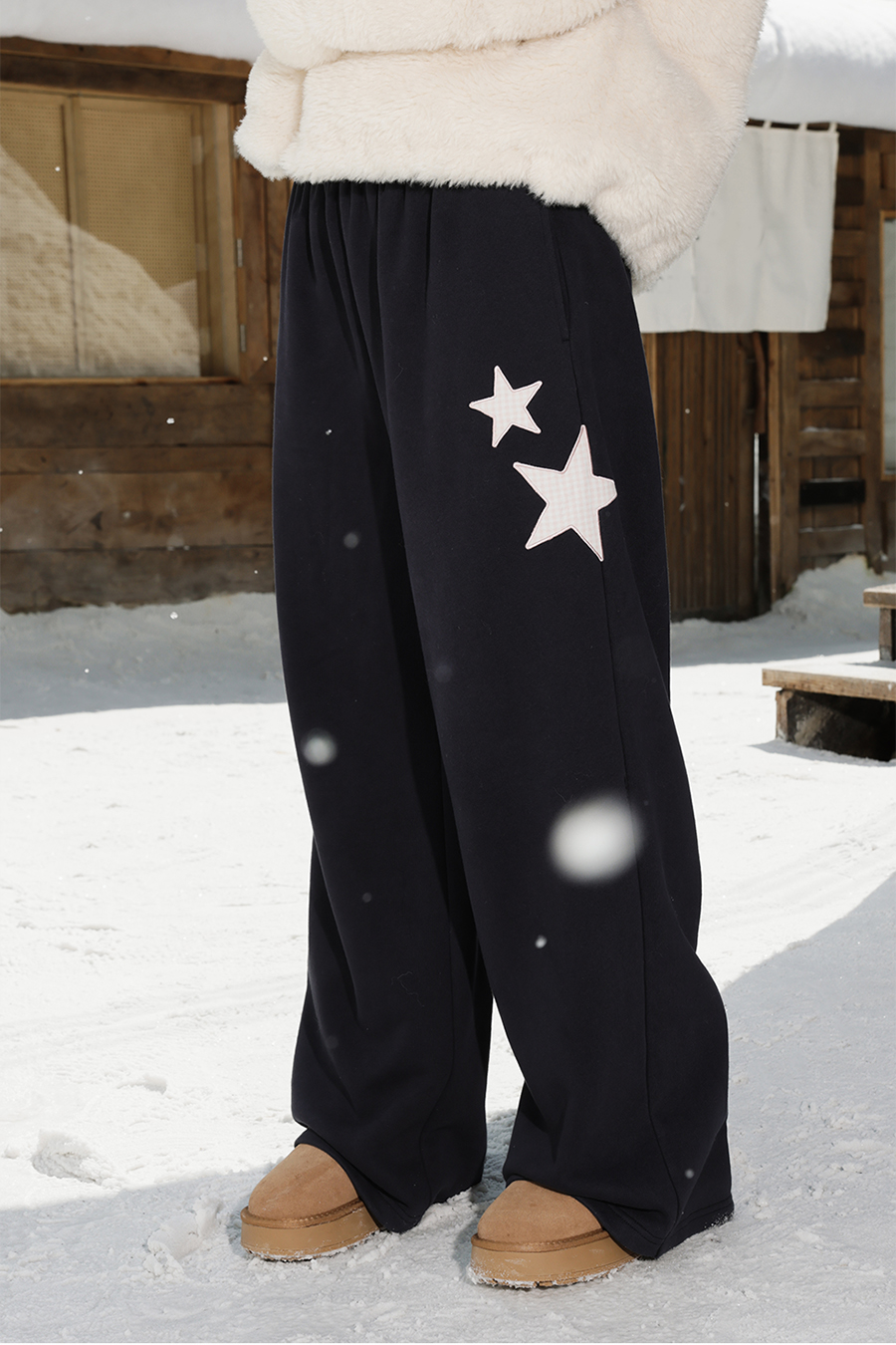 Blue Loose Star Pants|yescci-YESCCI.com