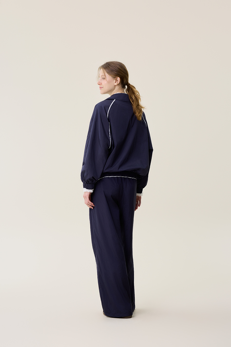Contrast Trim Track Jacket|yescci-YESCCI.com
