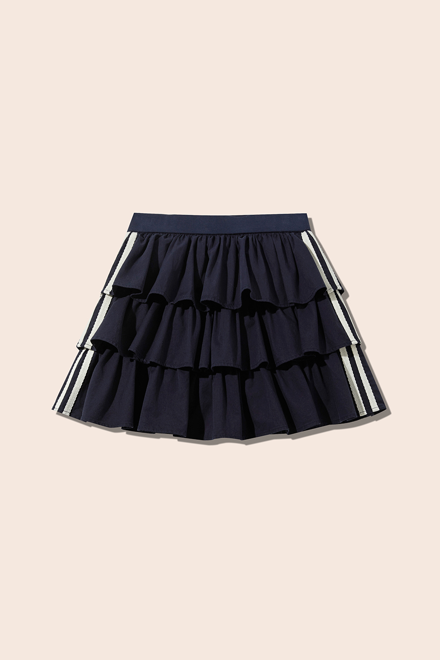 Sporty Striped Tiered Skirt|yescci