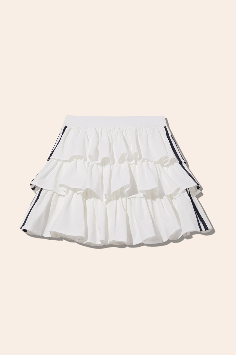 Sporty Striped Tiered Skirt|yescci