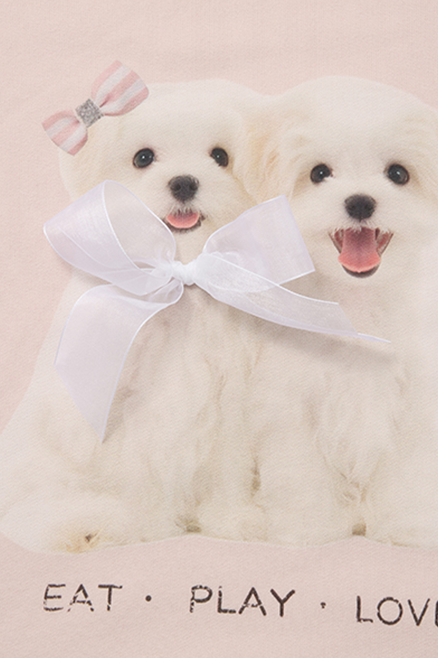 Dog Print Bow Hoodie|yescci-YESCCI.com